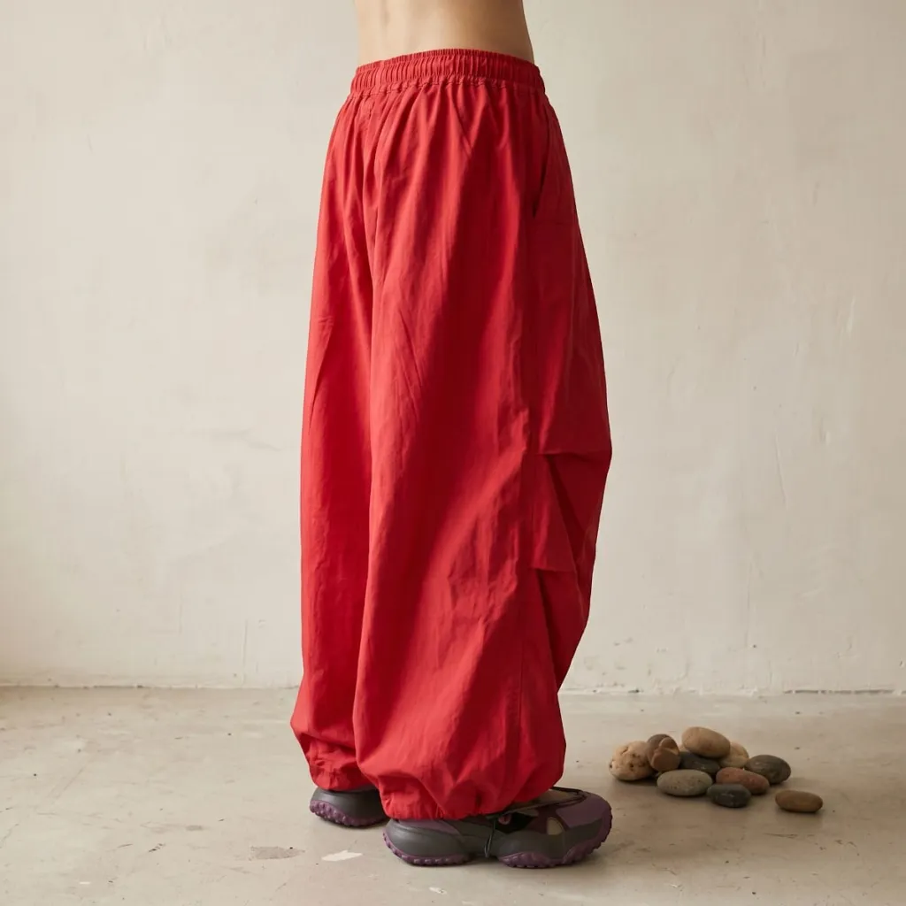Women's Red Balloon Parachute Pants — a piece designed for serenity