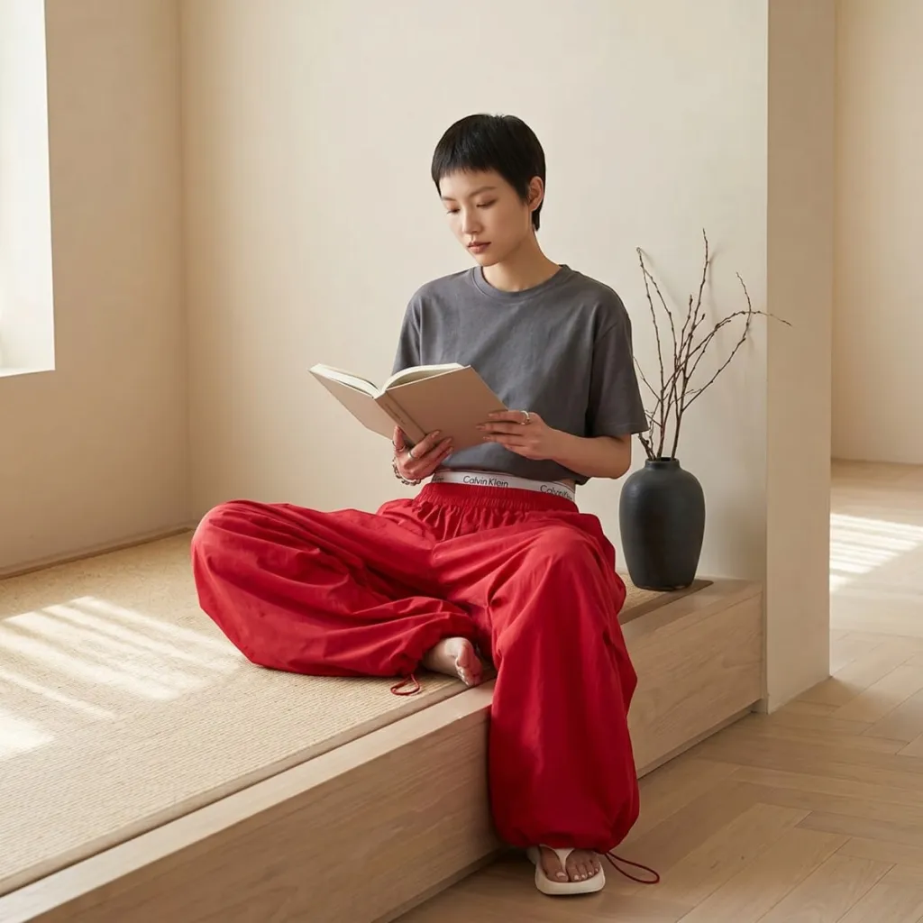 Women's Red Balloon Parachute Pants — where minimalism meets durability