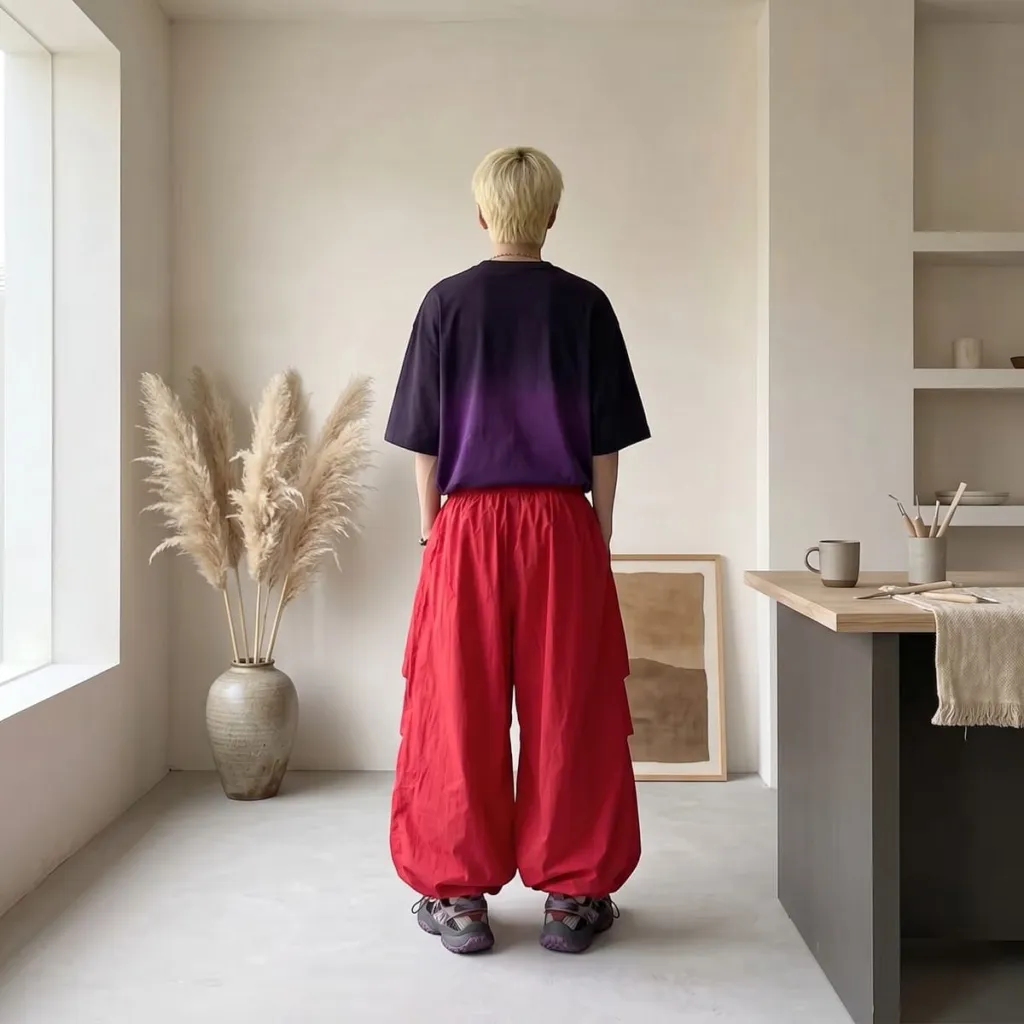 Women's Red Balloon Parachute Pants — flexible, beautiful styling