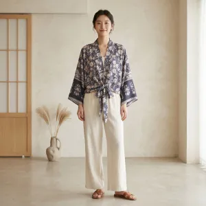 Women's Short Kimono with Floral Print — view 3