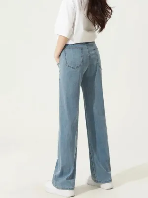 Blue Straight-Leg Maternity Jeans — view 4