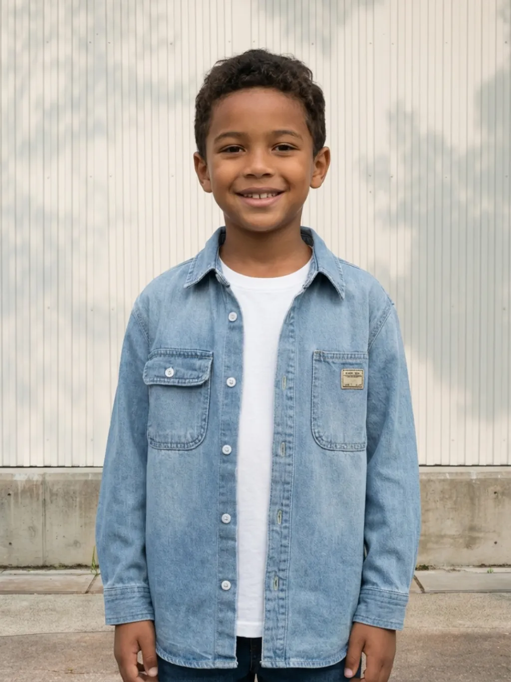 Boys' Blue Denim Overshirt Jacket