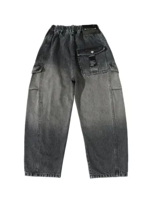 Boys' Baggy Jeans with Ombré Grey Washed Effect — view 5