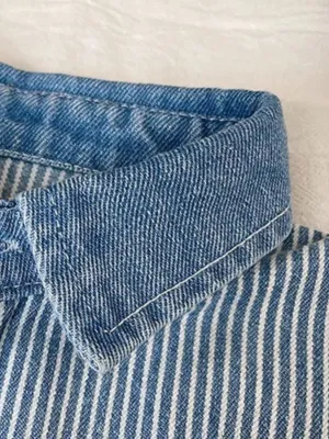 Boys' Striped Denim Overshirt Jacket — view 4