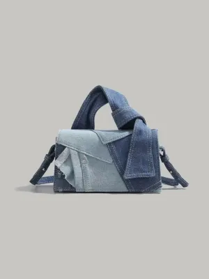 Elegant Two-Tone Denim Bag — view 4