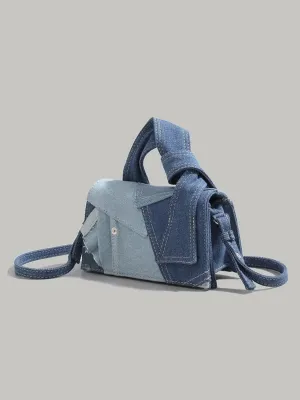 Elegant Two-Tone Denim Bag — view 5