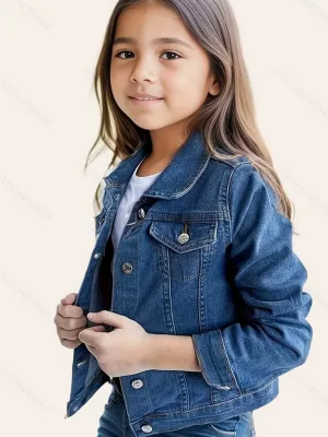 Girls' Blue Denim Jacket — view 2