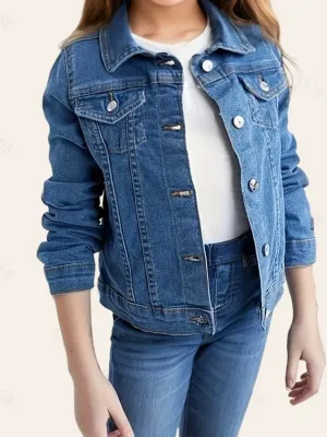 Girls' Blue Denim Jacket — view 3