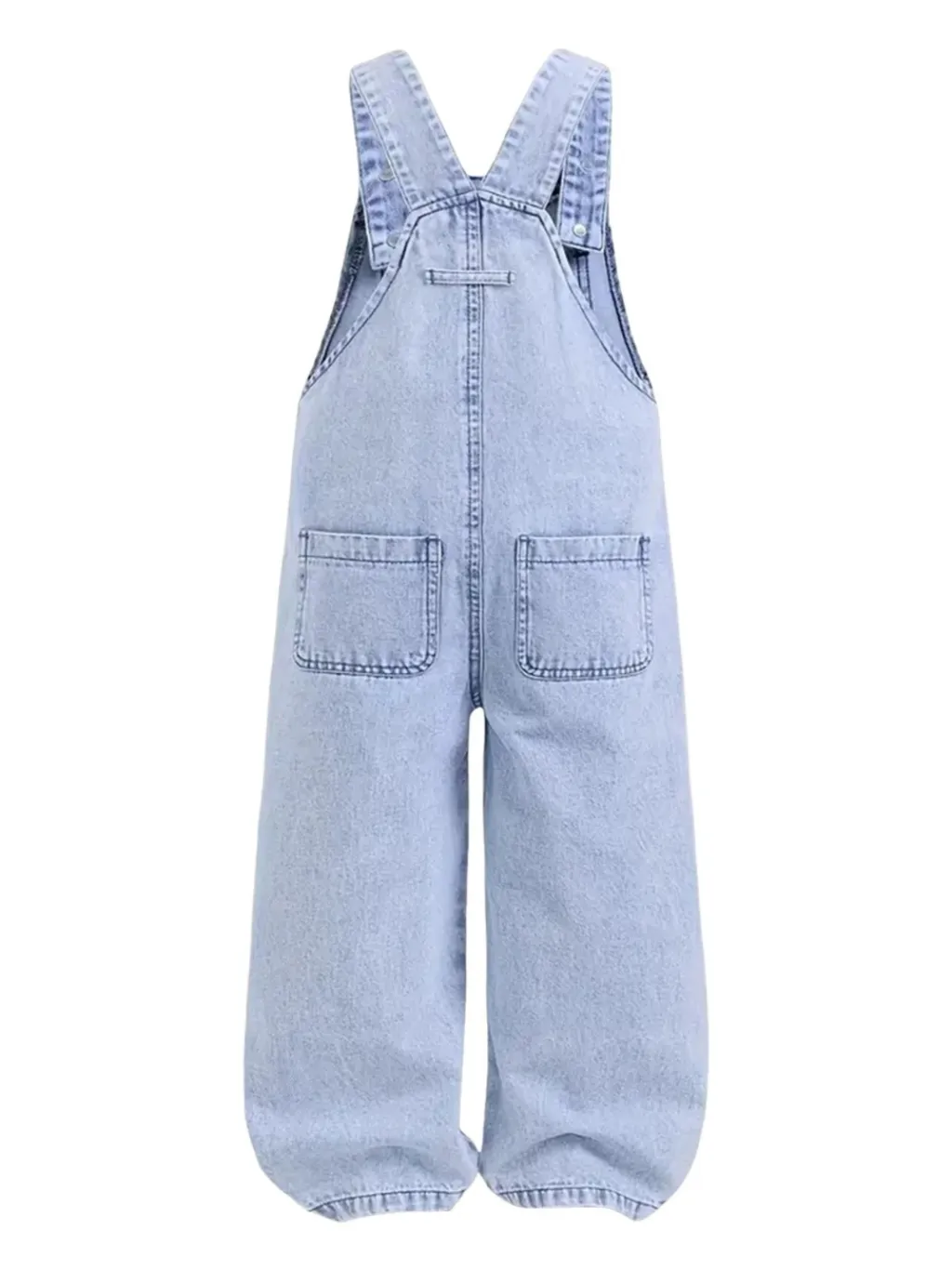 Girls' Denim Dungarees with Floral Print — quality denim, made to last