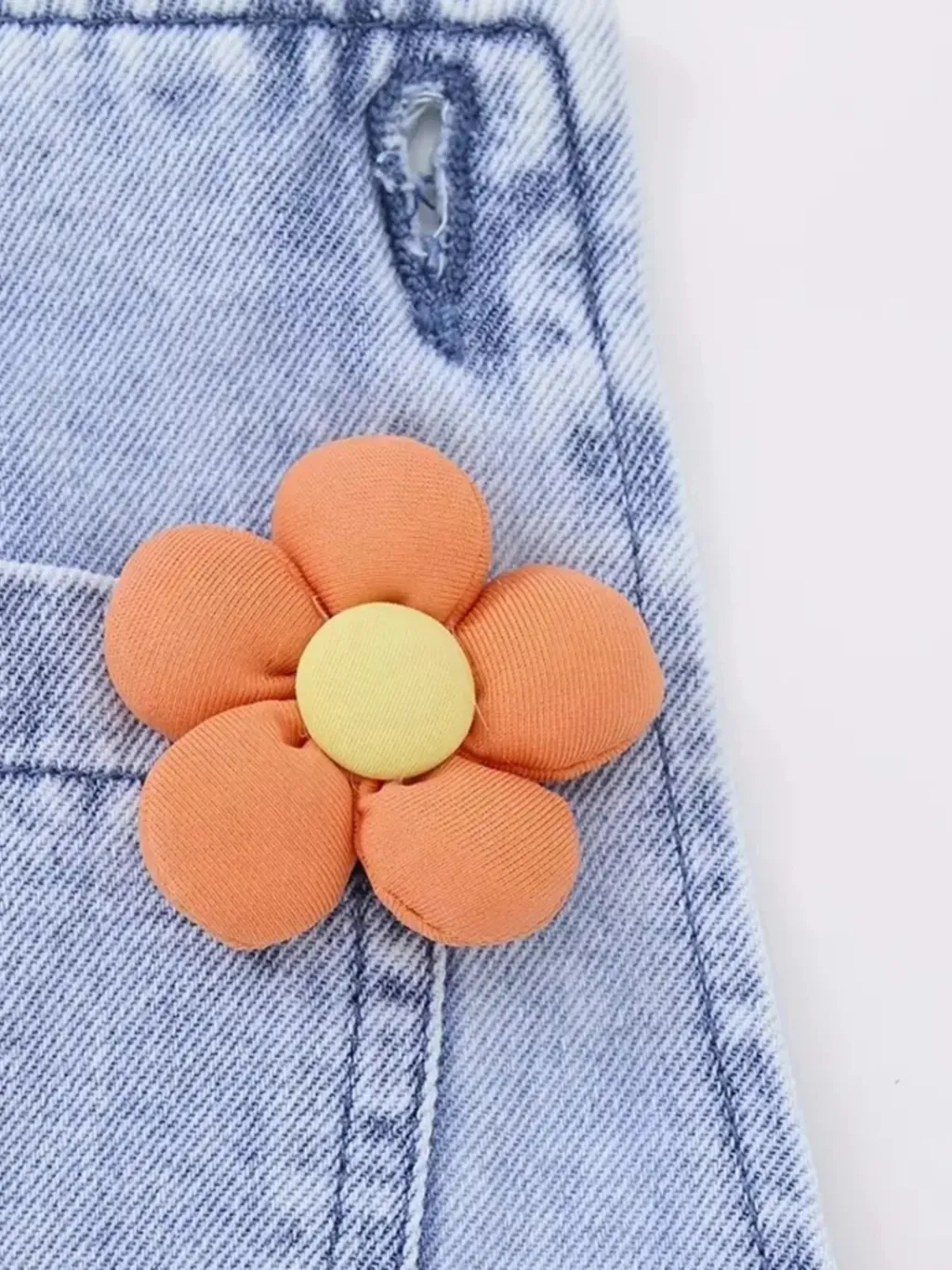 Girls' Denim Dungarees with Floral Print — endless ways to style it