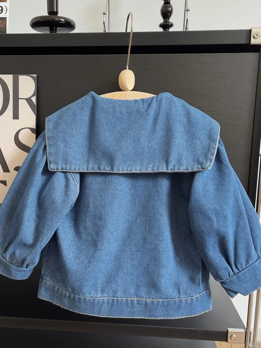 Girls' Oversized Denim Jacket with Sailor Collar — endless ways to style it