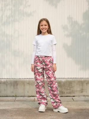 Girls' Pink Camo Cargo Jeans — view 1