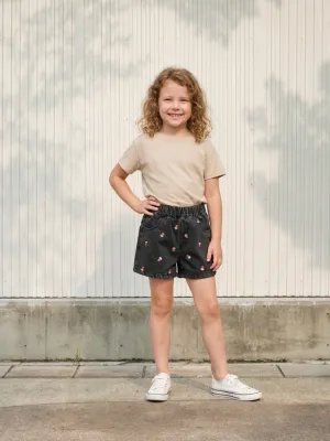 Girls' Denim Shorts with Popcorn Embroidery — view 8