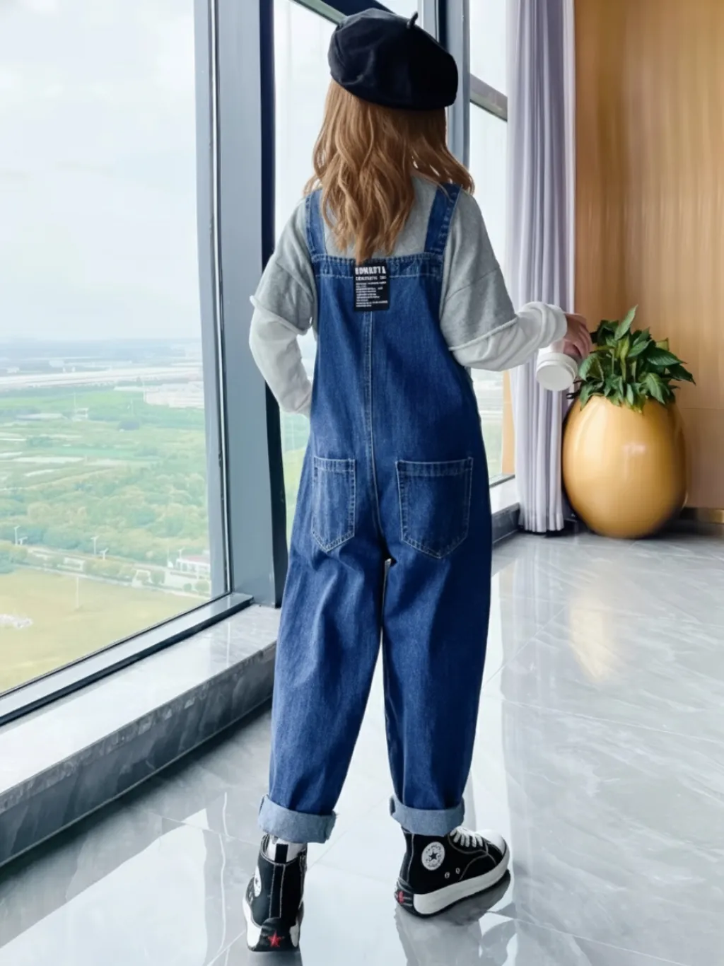 Girls' Raw Blue Denim Dungarees — quality denim, made to last
