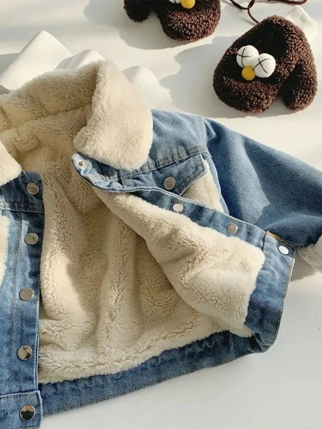 Girls' Denim Jacket with Cosy Sherpa Lining — quality denim, made to last