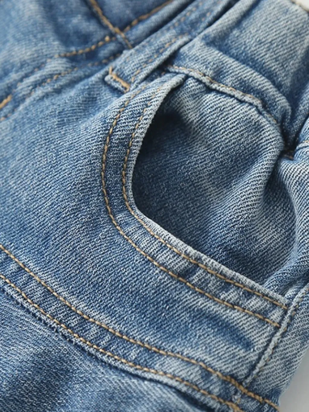 Girls' Short Denim Skirt with Ruffles — quality denim, made to last