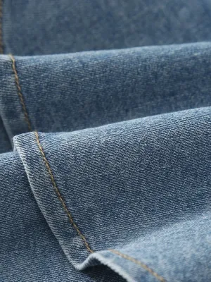 Girls' Short Denim Skirt with Ruffles — view 4