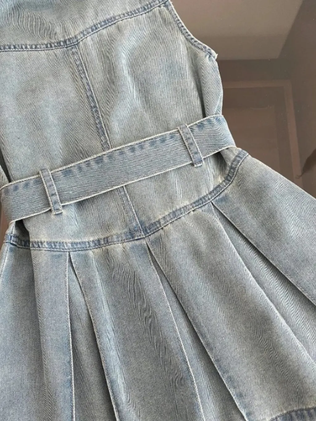 Girls' Sleeveless Denim Dress with Shirt Collar — endless ways to style it