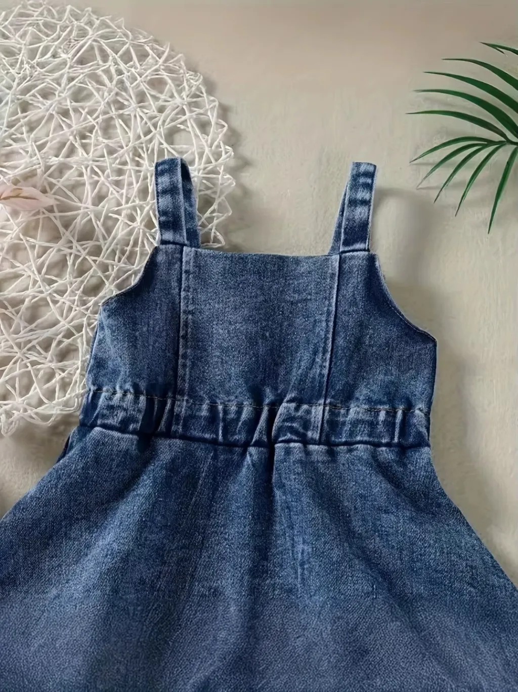 Girls' Denim Dress with Thin Straps and Ruffles — endless ways to style it