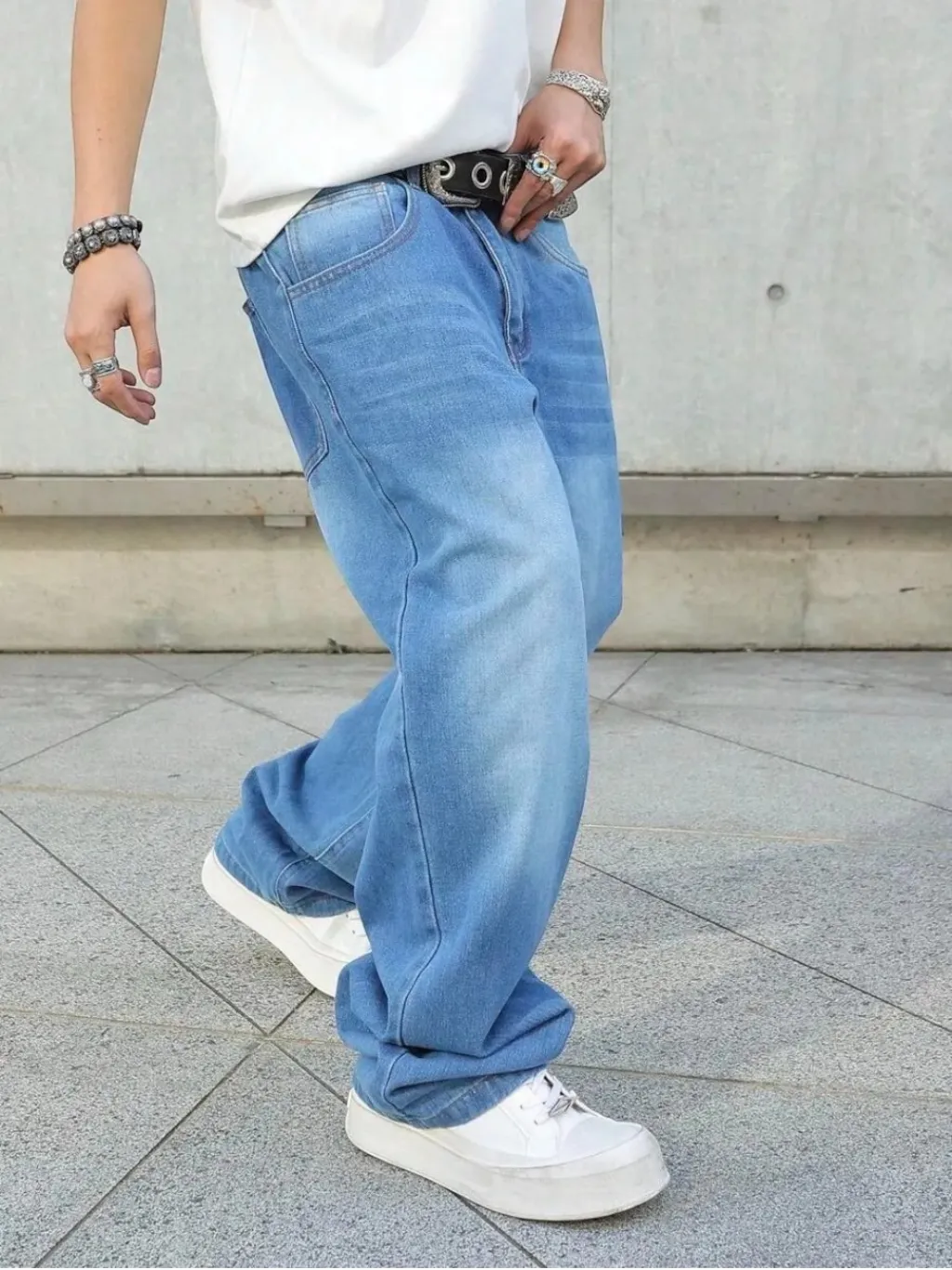 Heavy Hard-Wearing Blue Denim Skater Jeans — quality denim, made to last