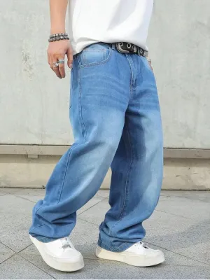Heavy Hard-Wearing Blue Denim Skater Jeans — view 4