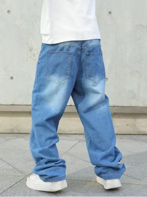 Heavy Hard-Wearing Blue Denim Skater Jeans — view 5