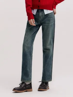 High-Waisted Vintage Washed Mom Jeans — view 5