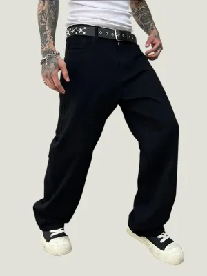 Intense Black Wide-Leg Skater Jeans — view 3