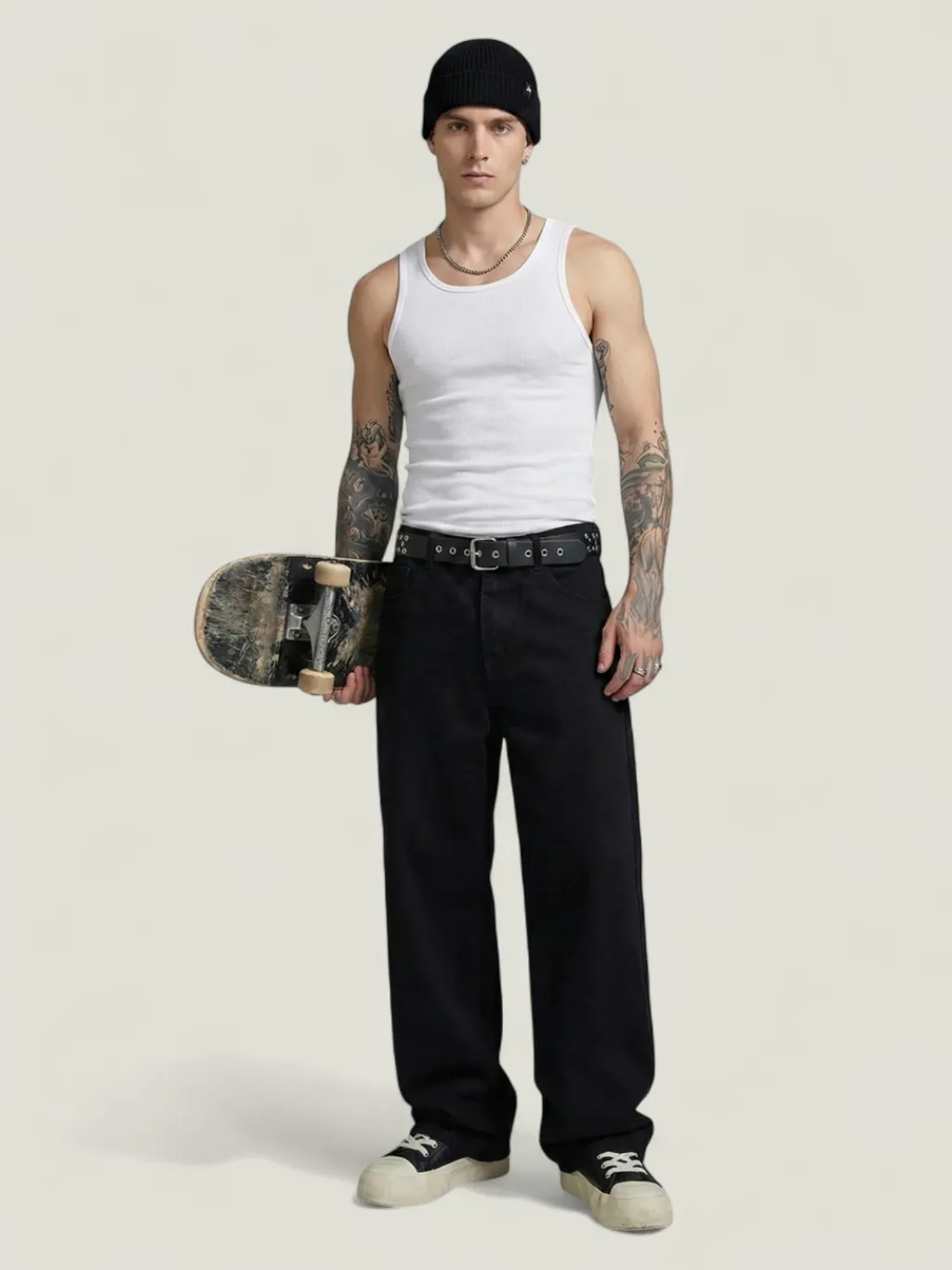 Intense Black Wide-Leg Skater Jeans — endless ways to style it