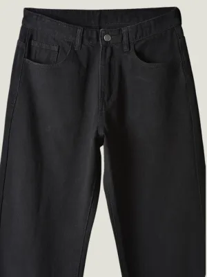 Intense Black Wide-Leg Skater Jeans — view 5