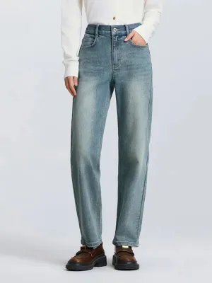 Light Blue Washed High-Waisted Mom Jeans — view 2