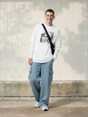 Men's Baggy Cargo Jeans with Wide Comfortable Fit — view 1
