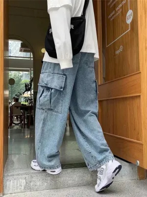 Men's Baggy Cargo Jeans with Wide Comfortable Fit — view 5