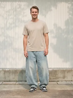 Men's Balloon-Fit Light Blue Washed Jeans — view 1