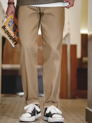 Men's Beige Tapered Jeans, Artisan Finishes — view 2