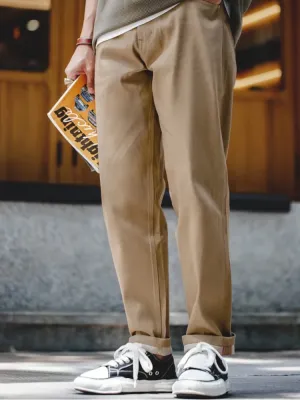 Men's Beige Tapered Jeans, Artisan Finishes — view 3