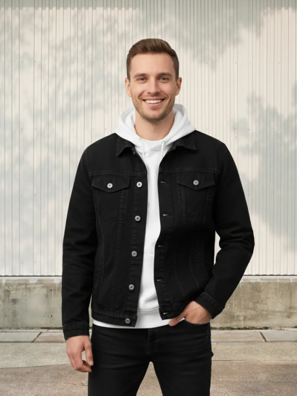 Men's Black Denim Jacket