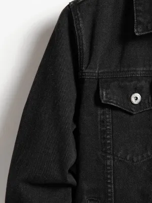 Men's Black Denim Jacket — view 6