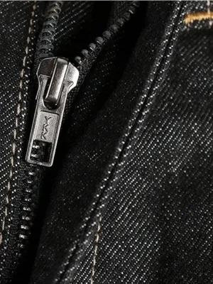 Men's Black Straight Jeans, Timeless Classic Cut — view 6