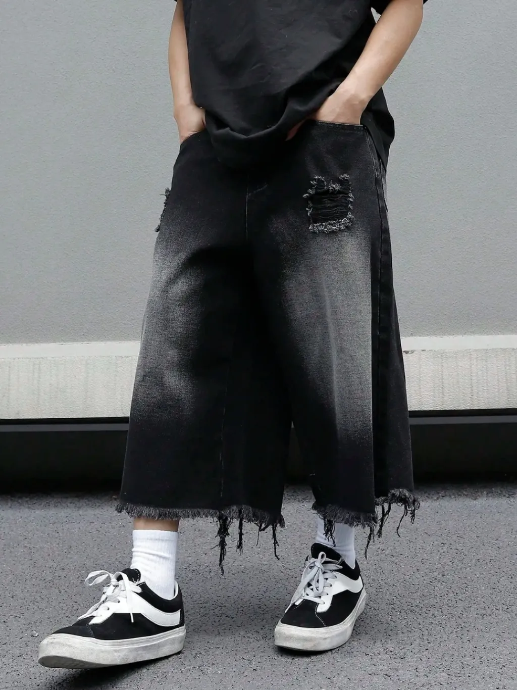 Men's Black Washed Relaxed Denim Bermuda Shorts — quality denim, made to last