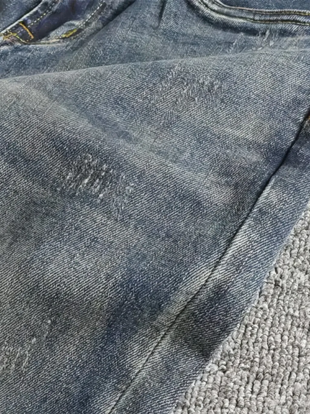 Men's Blue Faded Regular Jeans, Contrast Turn-Ups — endless ways to style it