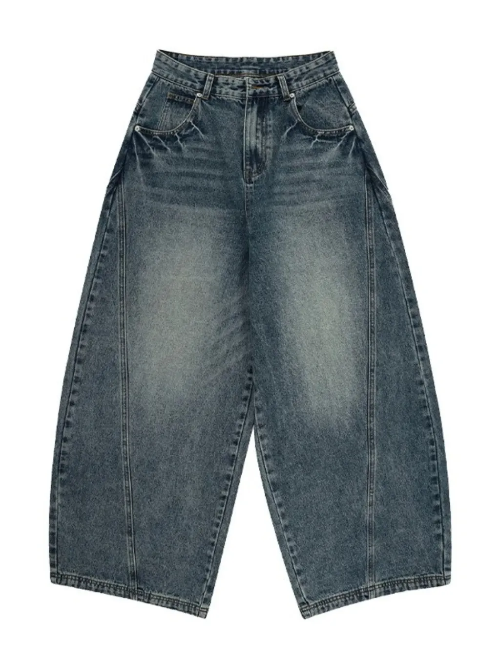 Men's Blue Vintage Washed Balloon Jeans — endless ways to style it