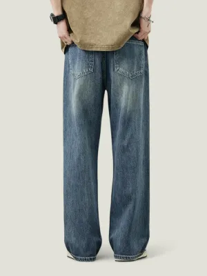 Men's Blue Vintage Washed Skater Jeans — view 2