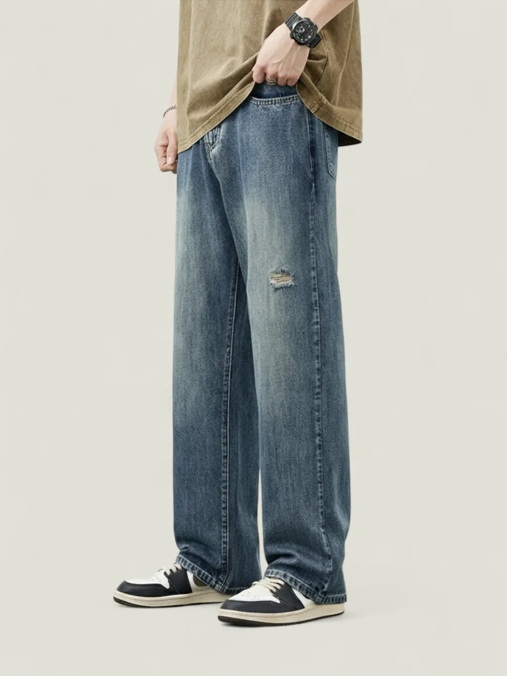 Men's Blue Vintage Washed Skater Jeans — endless ways to style it