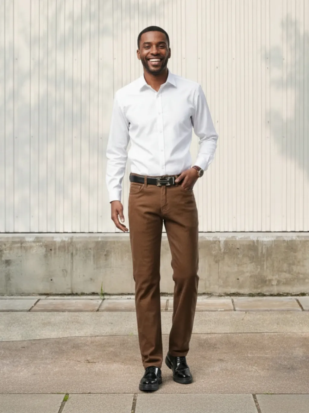 Men's Brown Regular Fit Jeans