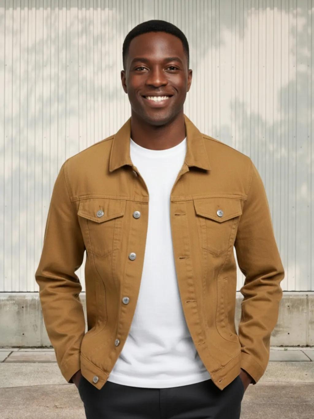 Men's Camel Denim Jacket