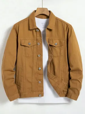 Men's Camel Denim Jacket — view 2