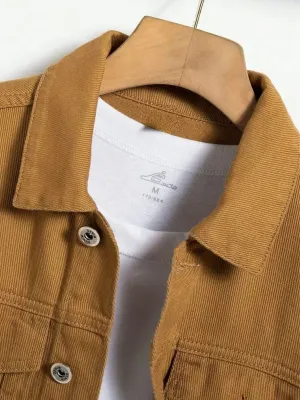 Men's Camel Denim Jacket — view 4