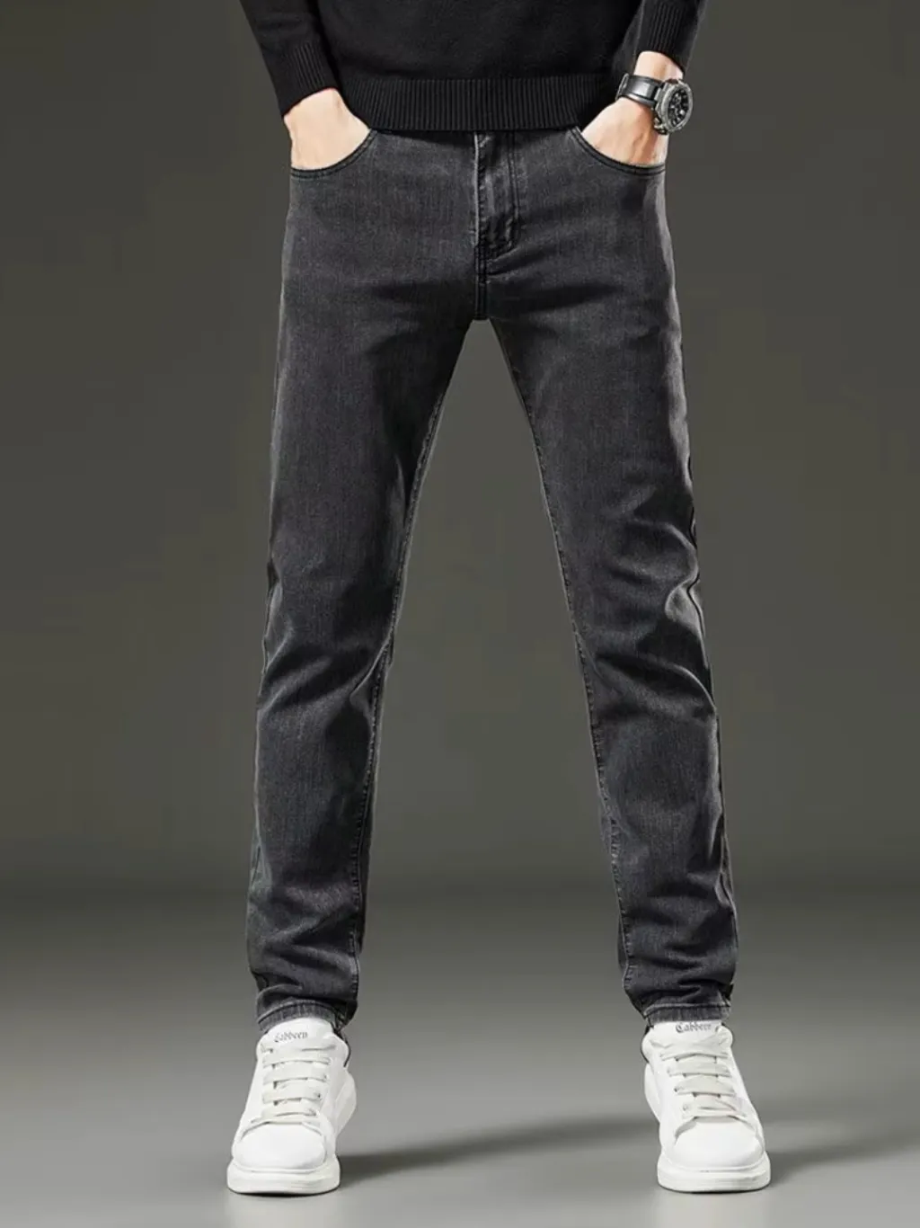 Men's Charcoal Grey Slim-Fit Jeans — a pair designed to be worn everywhere
