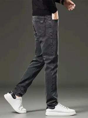 Men's Charcoal Grey Slim-Fit Jeans — view 4